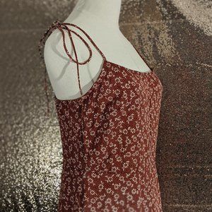 NWT ZAFUL FLORAL PRINT TIE STRAP SUNDRESS | SMALL